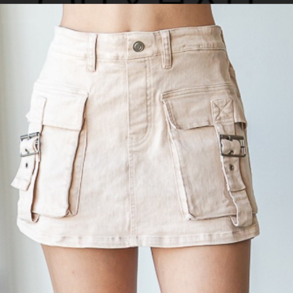 Oli & Hali 💜 337 Oli and Hali Mineral Wash Cargo Skort Shorts Relaxed Fit SRC - Picture 3 of 7
